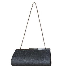 Retro disco Silver Formal Purse & Clutch Detachable Chain Link glitter cocktail